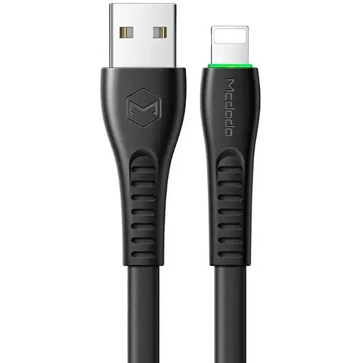 Кабель Mcdodo Flying Fish Series Lightning Data Cable с LED-подсветкой 1,2 м CA-6361 Черный