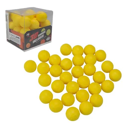 Поролонові пулі-кульки FJ8030, 30 шт в коробці (6990410411654) Жовтий - фото 1