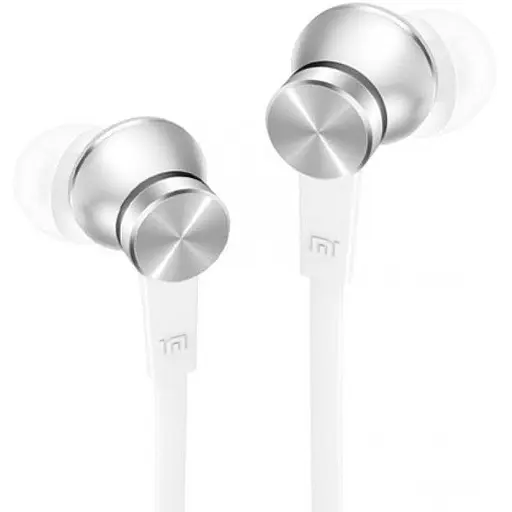 Наушники Xiaomi Mi-Earphones Basic Silver с микрофоном - фото 1