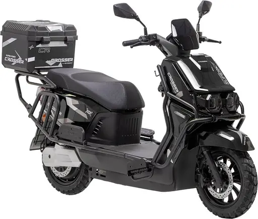 Електроскутер Двомісний Crosser CR17 (2500W, Графенова батарея 72V/35Ah) Чорний