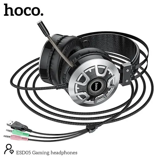 Наушники Hoco Gaming LED headphones Hi-Res ESD05 - фото 7