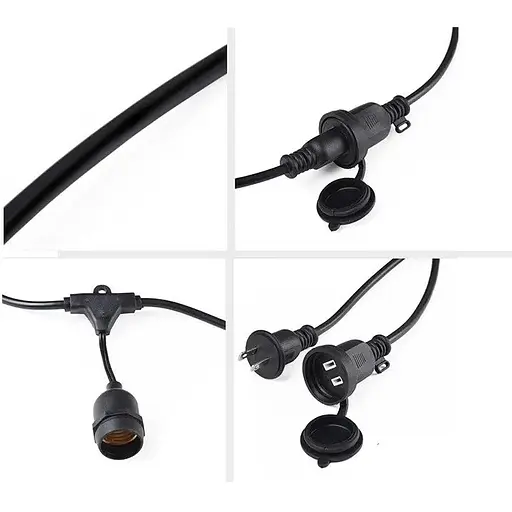 Гирлянда LED Light Edison уличная с ретро лампами 15 шт. 24V 10 метров - фото 4