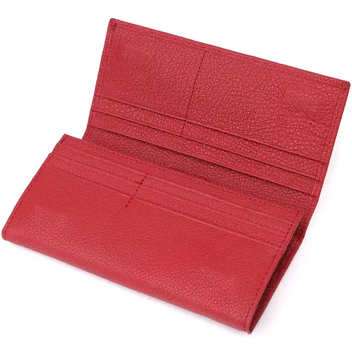 Яскравий вертикальний гаманець із натуральної шкіри ST Leather 17.5х9х3 см acs0029652 - фото 5