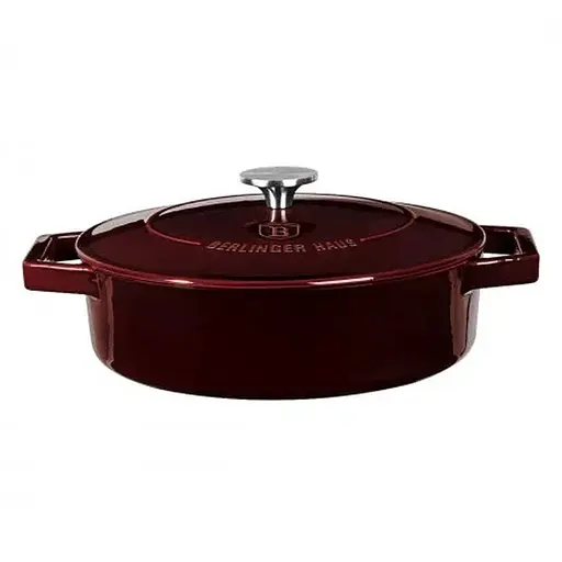 Каструля чавунна 26 см 2,57 л Berlinger Haus Metallic Line Burgundy Edition (BH-6498)
