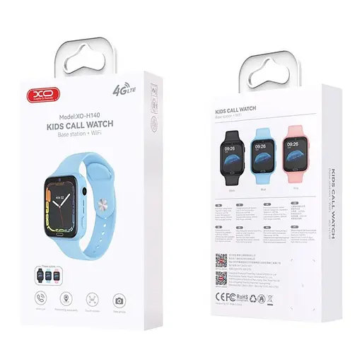 Детские смарт-часы XO h140 4G GPS голубой - фото 2