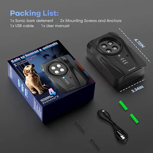 Устройство против лая, 3-уровневое устройство отпугивания собак - фото 2