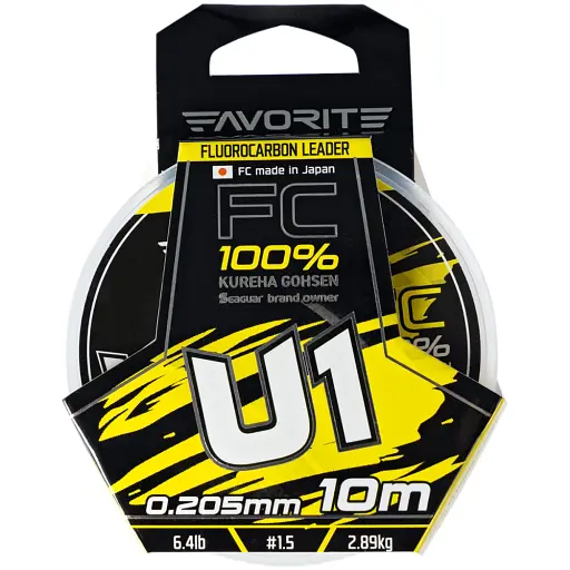 Флюорокарбон Favorite U1 FC 10 м 1.5/0.205 мм 6.4 lb/2.89 кг - фото 2