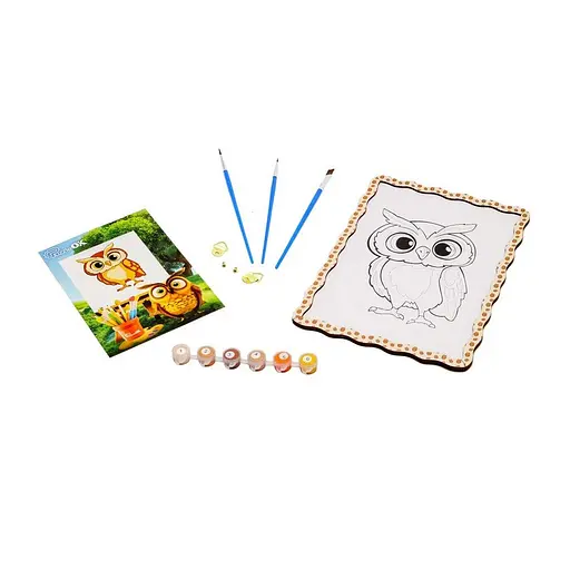 Дитячий набір для розпису по дереву "Сова" PuzzleOK Puz-22964 формат А4 - фото 3