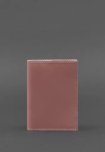 Кожаная обложка для паспорта и военного билета 1.2 розовая - фото 2