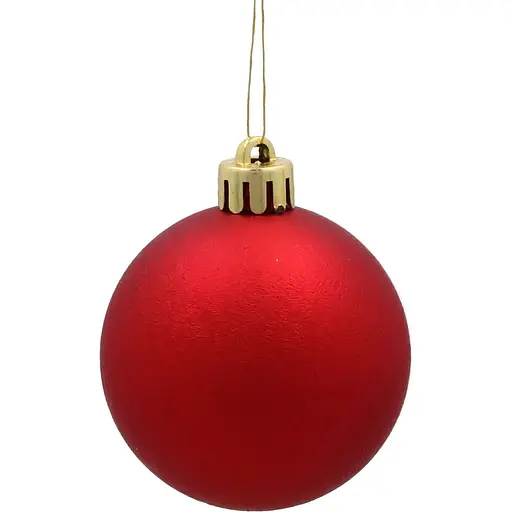 Комплект елочных шариков Chomik пластиковые 5 см красные 20 шт. (GIF3801) - фото 4