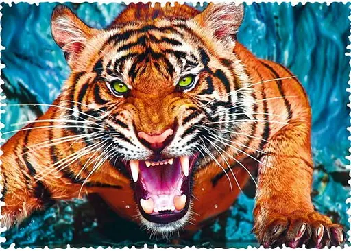 Пазл Trefl Crazy Shapes Віч-на-віч з тигром 600 ел. (11110) - фото 3