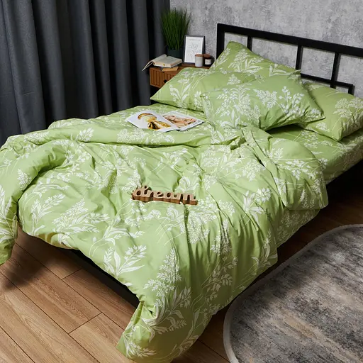 Комплект постільної білизни Moon&Star Бязь Gold Люкс Verdant Spring Сімейний 143х210х2 наволочки 4х50х70 - фото 3