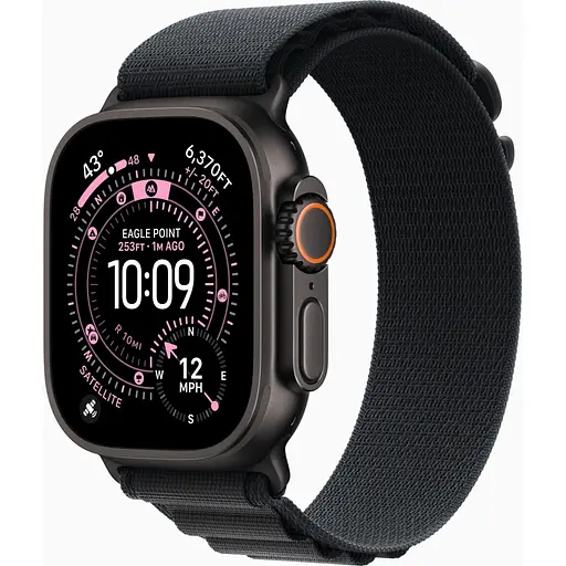 Смарт-часы Apple Watch Ultra 3 GPS + Cellular 49mm Black Titanium Case with Black Alpine Loop - Small (MF0Q4QP/A)