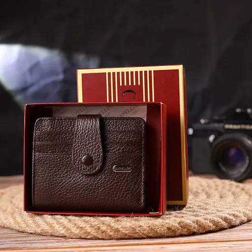 Мужской кожаный кошелек Canpellini 10.6х9х1 см acs0025043 - фото 8