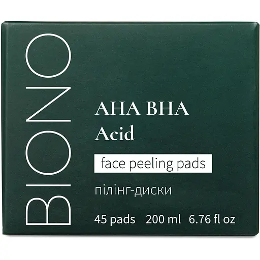 Пілінг-диски для обличчя Biono з АНА та ВНА кислотами 45 шт. - фото 2