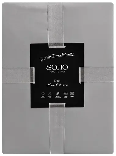 Комплект постільної білизни Сімейний Duet 150х200 см Mocha/Grey SOHO pbe0050787 - фото 2