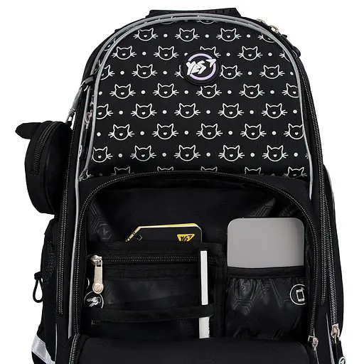 Рюкзак шкільний напівкаркасний Yes Smiling Cats S-100 - фото 10