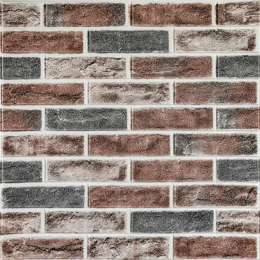 Самоклеящаяся 3D панель под кирпич клинкер оранжевый 700x700x4мм (414) SW-00000769 - фото 1