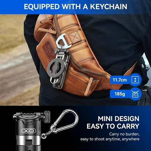 Мульти-монопод XO SS22 4 в 1 Магнитный многофункциональный мини BT селфи-палка/Photo Booster Черный - фото 7