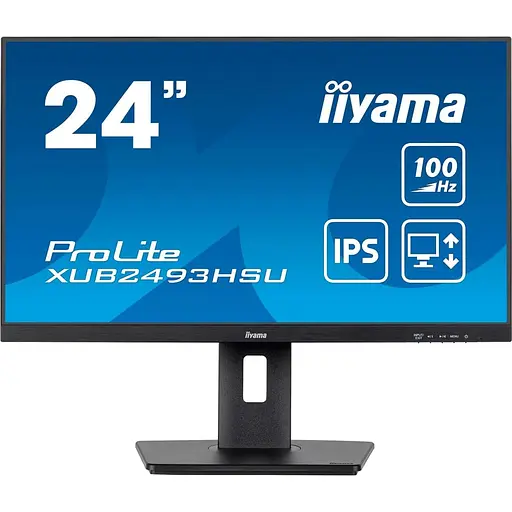 Монітор 23.8" Iiyama XUB2493HSU-B7 FHD IPS 100Hz (XUB2493HSU-B7) - фото 1