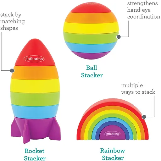 Набор игрушек Infantino Удивительные конструкторы 3 в 1 (315300) - фото 3