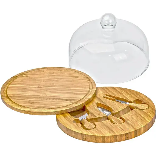 Доска Yiwu для подачи сыра с ножами и колпаком HP1230 - фото 3