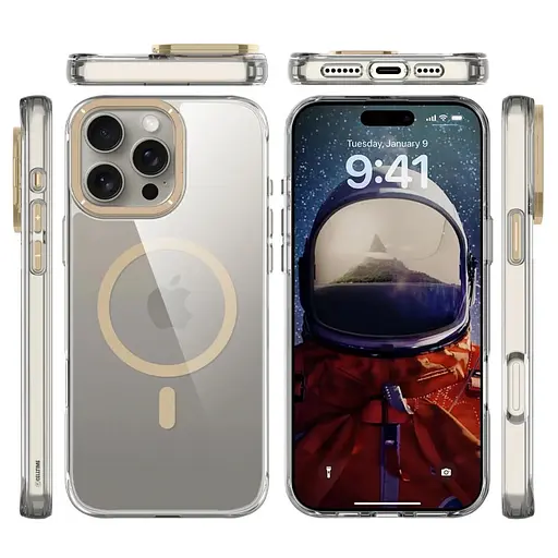 Чохол Epik TPU Space Case Apex with MagSafe для Apple iPhone 16 Pro 6.3 Gold - фото 2