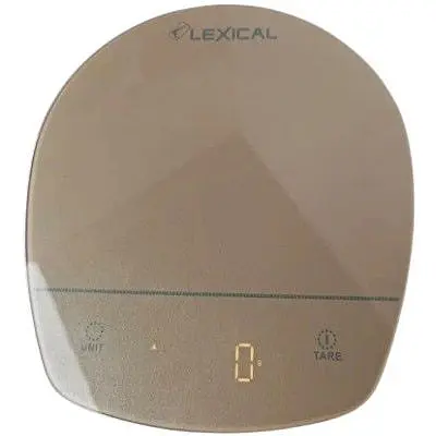 Настільні кухонні електронні ваги Lexical LKS-4301 для зважування продуктів до 5 кг Бежеві