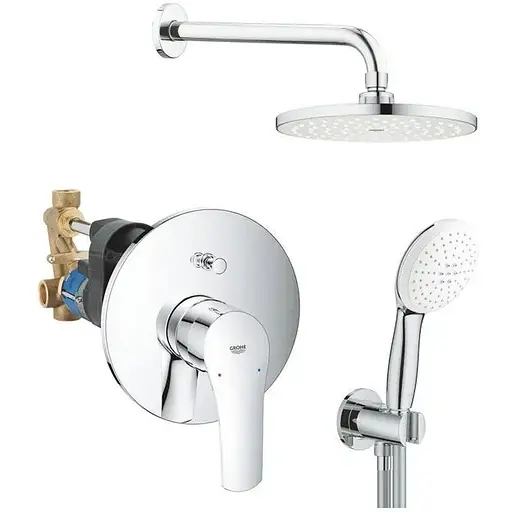 Скрытая душевая система Grohe Eurosmart New Tempesta 200 UA25183003, Хром - фото 1