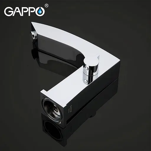 G1107 Змішувач на борт ванни врізний 3 елементи шпилька Gappo Jacob 1/3, Хром - фото 2