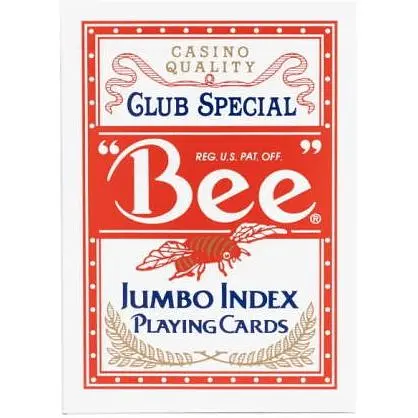 Карти гральні United States Playing Card Company Bee Jumbo Index (red) (BeJIRB-1)
