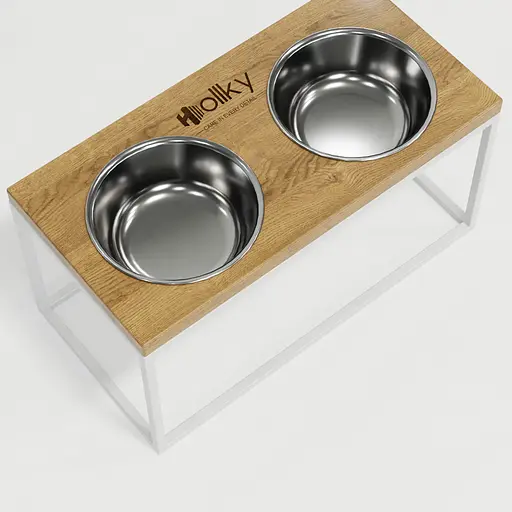 Hollky Base L — миски на підставці для середніх і великих собак (2 × 0,95 л, висота 20 см) - фото 9