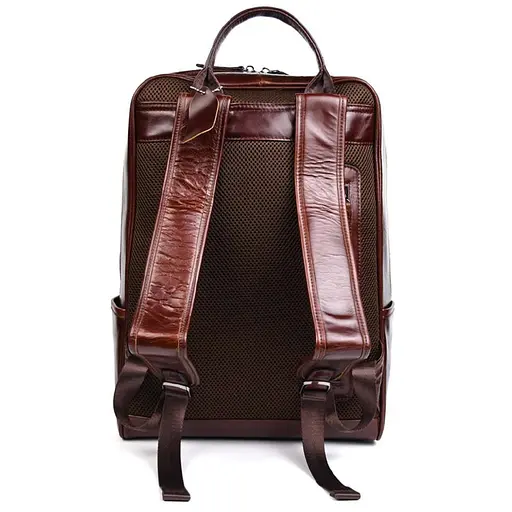 Мужской кожаный рюкзак John McDee 30.5х12.7х38 см sum0028447 - фото 3