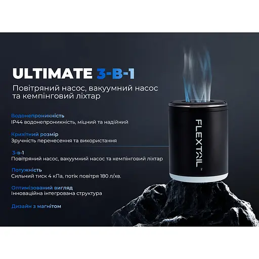 Насос-ліхтар кемпінговий Flextail Tiny Pump 2X, помаранчевий - фото 10