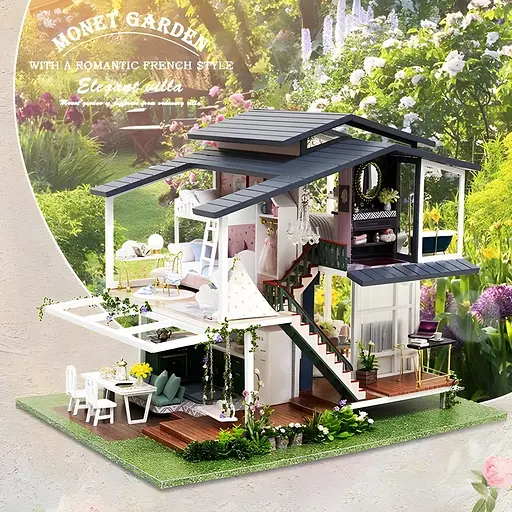 3D конструктор Румбокс Вілла Сад Моне своїми руками, світлові ефекти (A-081-B) - фото 4