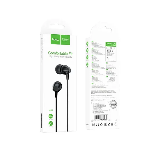 Навушники HOCO M94 universal earphones with microphone Black - фото 5