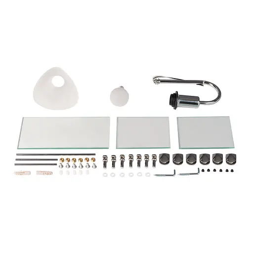 Дзеркало Lidz Sofi 140.07.05 (1) 680x875x100 настінне з 3-ма полицями асиметричне, зі світильником LD78SO6887 - фото 5