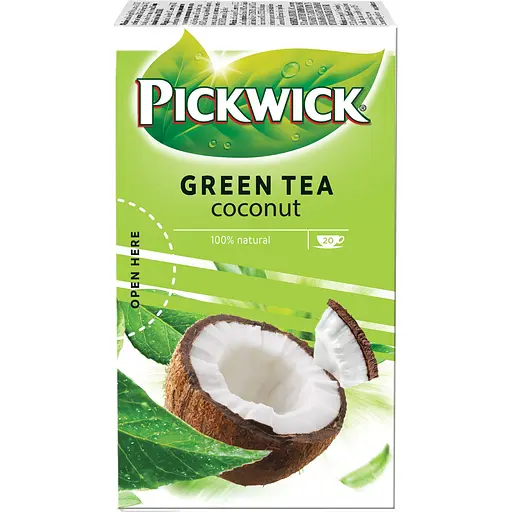 Чай зеленый Pickwick Coconut ароматизированный с кокосом 30 г (20 шт. по 1.5 г) - фото 3