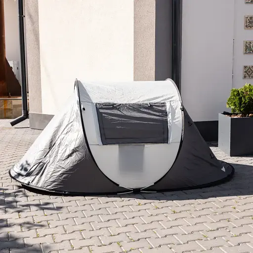 Палатка Lugi LU-030BE Pop-Up двухместная 245*145*100 см с автоматическим каркасом серый - фото 3