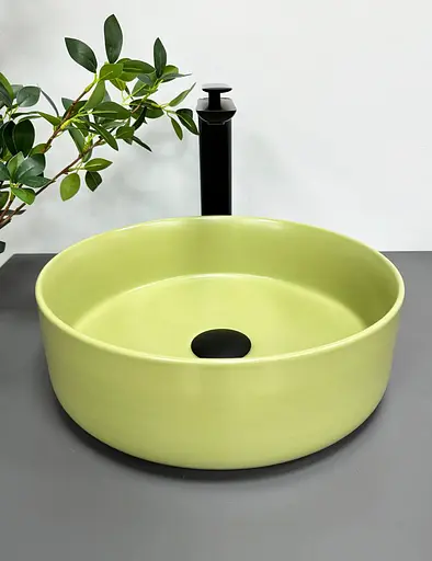 Умивальник VBI Prato olive matt накладний VBI-011402, Зелений - фото 3