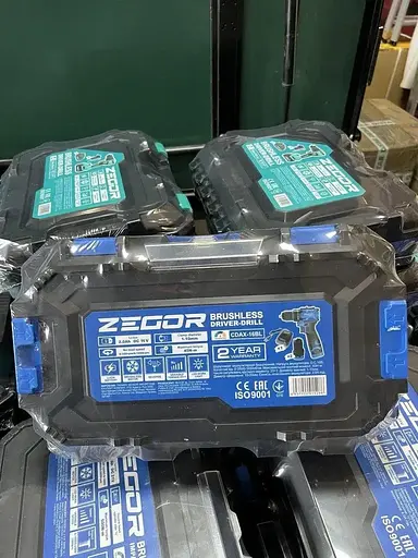 Шуруповерт аккумуляторный бесщеточный Zegor CDAX-16BL/16В/45 Нм/две скорости/2 батареи 16 В 2 Ач/реверс/подсветка/кейс
 - фото 13