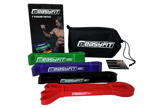 Гумові петлі EasyFit набір 2-65 кг 4 шт. (EF-2654) - фото 2