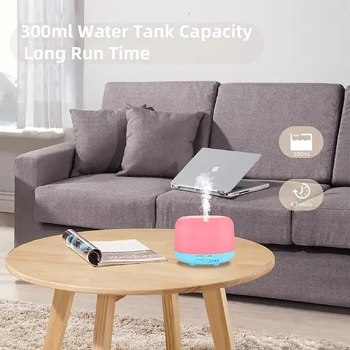 Зволожувач Cool Mist Air DIFFOFE з дистанційним керуванням, 7 світлодіодних індикаторів 300 мл - фото 7