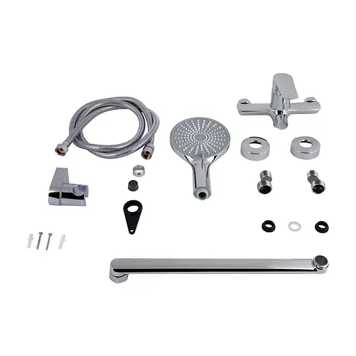 Смеситель для ванны Qtap Leo New с длинным поворотным изливом (c душевым гарнитуром) QTLEO2601CRM45562 Chrome - фото 7