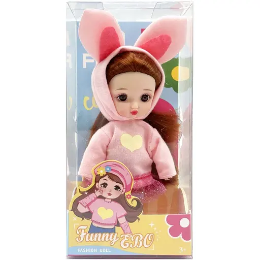 Кукла шарнирная для девочек Funny EBO Bambi DH2368B Pink 15 см - фото 1