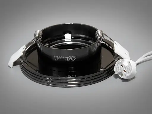 Алюмінієвий точковий врізний світильник в гіпсокартон, чорний хром - фото 3