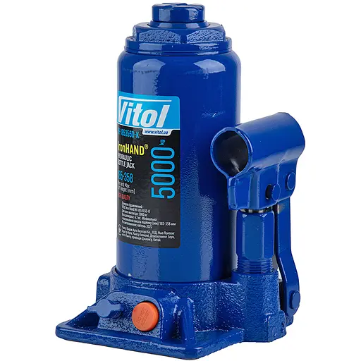 Домкрат гідравлічний телескопічний Iron Hand 5 т 185-358 мм 4.1 кг кейс (IH-185355D-K) - фото 2