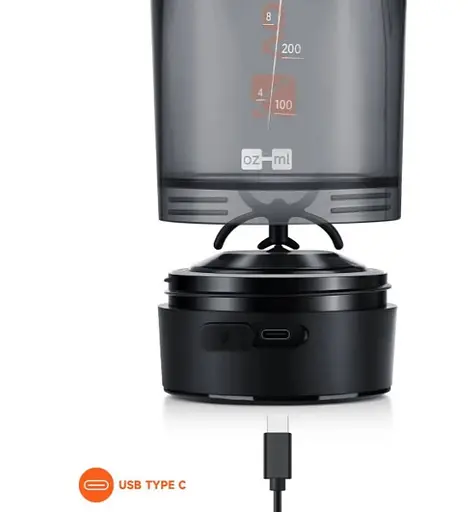 Шейкер спортивний електричний VOLTRX Gallium 600 мл Tritan Orange (Gallium_Orange) - фото 7