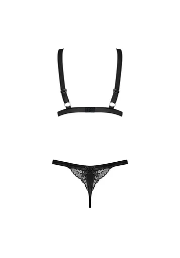 Комплект білизни Obsessive Eloissa L/XL (чорний) - фото 6