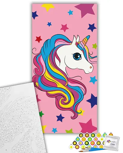 Набір для розпису ArtCraft Яскрава єдиноріжка 40 x 80 см (15099-AC) - фото 2